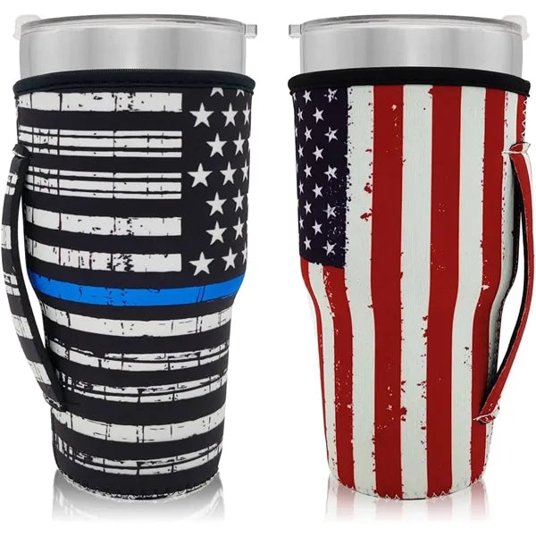 32oz Neoprene Tumbler Cup Holder Insulated Sleeve w/Handle