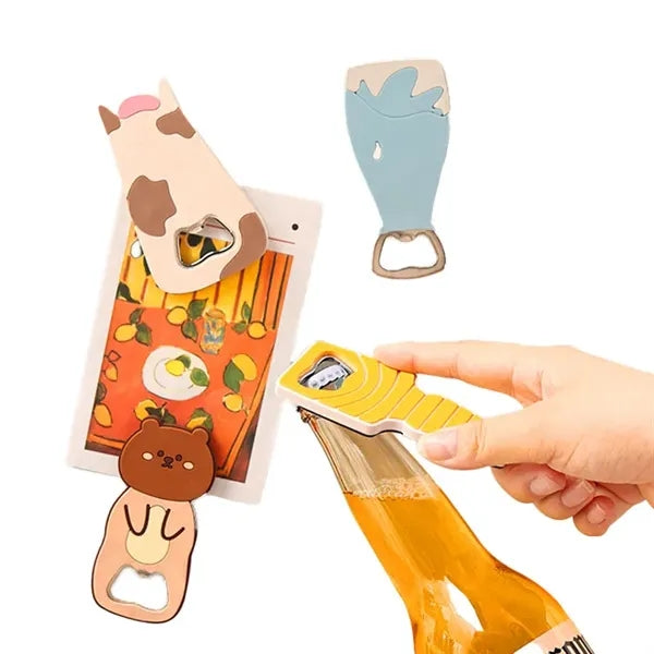 Fridge Magnet - Stainless Steel Can Beer Bottle Opener