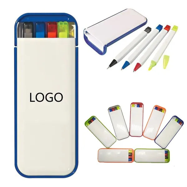 Highlighter Markers Pencil Stationary Set With Portable Case