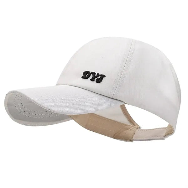 Cotton Half-Empty Top Ponytail Baseball Cap