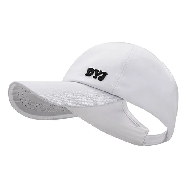 Cotton Half-Empty Top Ponytail Baseball Cap