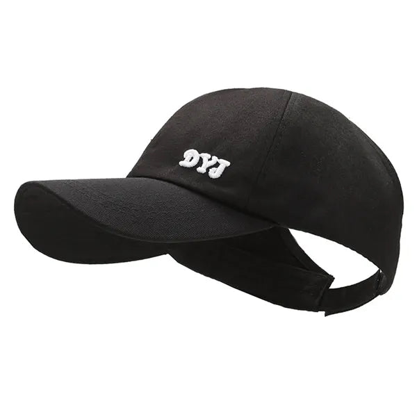 Cotton Half-Empty Top Ponytail Baseball Cap