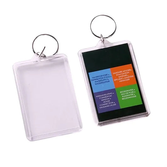 Carry Around Clear Photo Insert Keychain