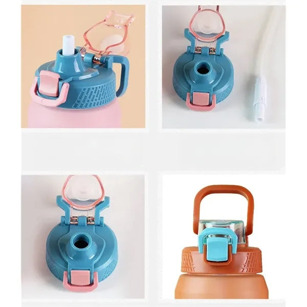 1.5L Large Capacity Sports Bottle with Straw