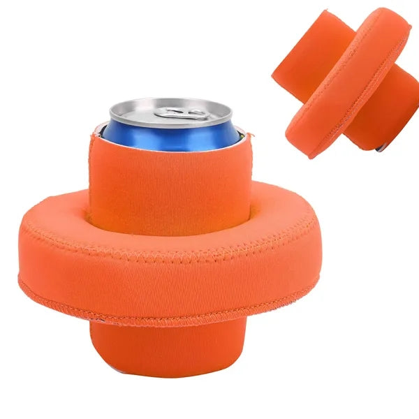 Floating Drink Holder with Can Sleeve in Chloroprene Rubber