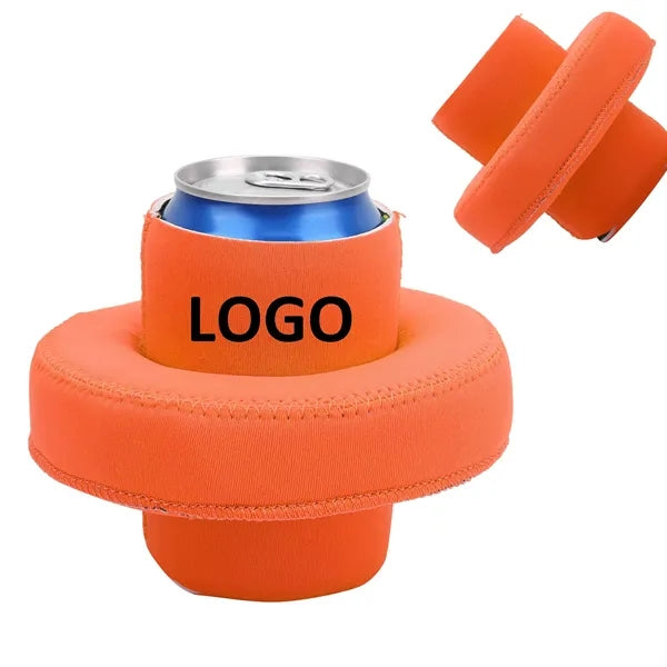 Floating Drink Holder with Can Sleeve in Chloroprene Rubber