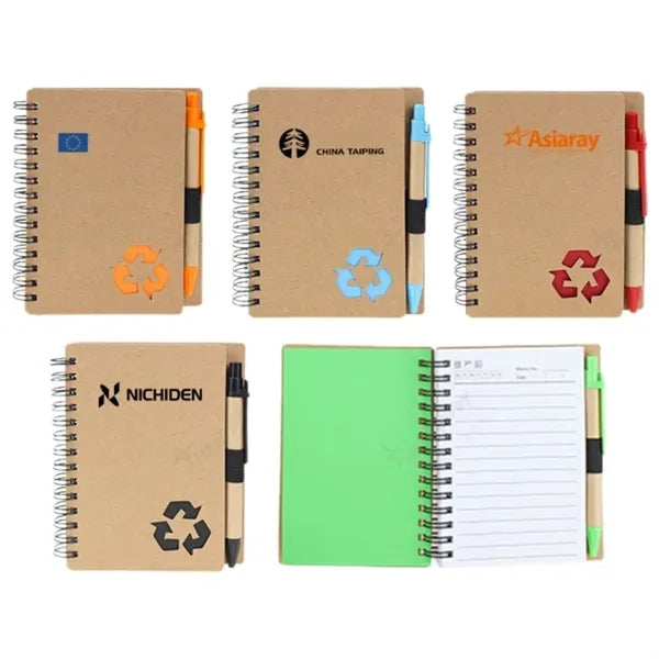 Mini Eco-friendly Notepad With Pen