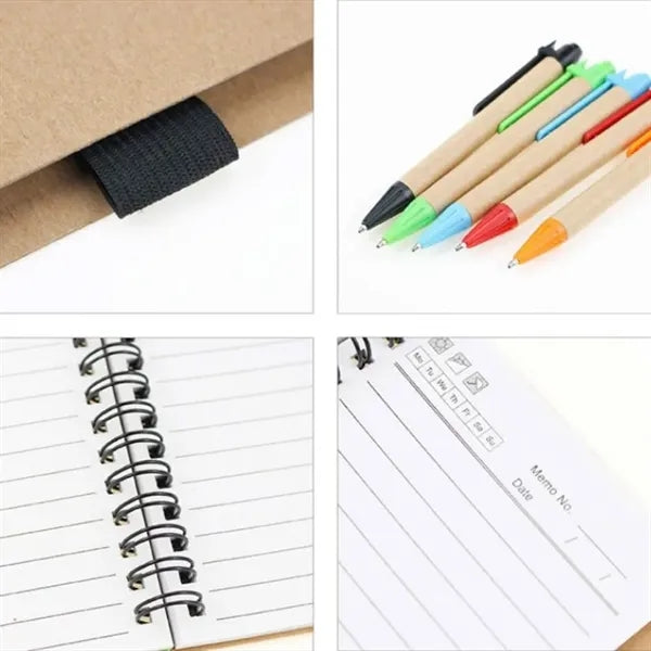 Mini Eco-friendly Notepad With Pen