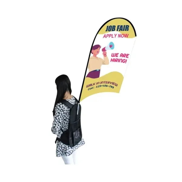 Backpack Flags - U Shape Single Sided (18.89" x 39.63")