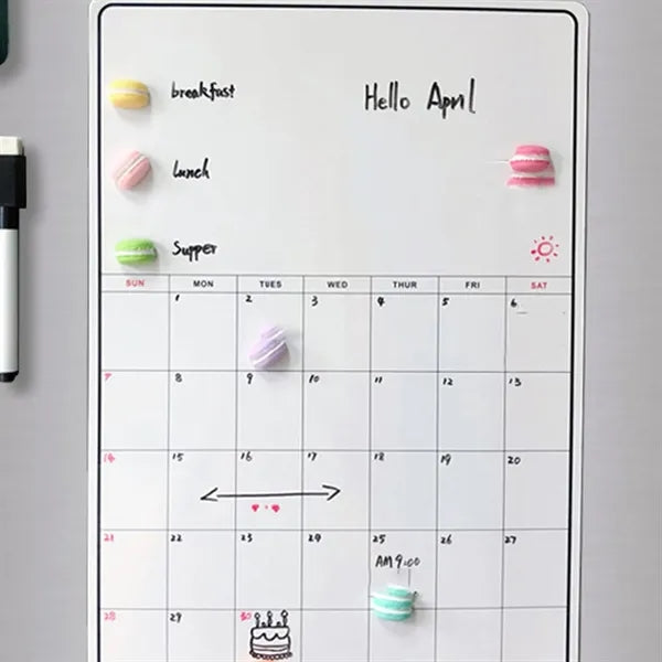 Magnetic Monthly Fridge Calendar