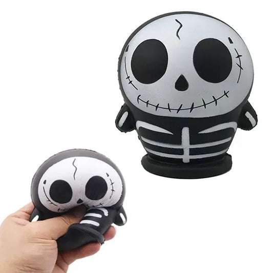 Halloween PU Skull Skeleton Toy Squishy Stress Reliever