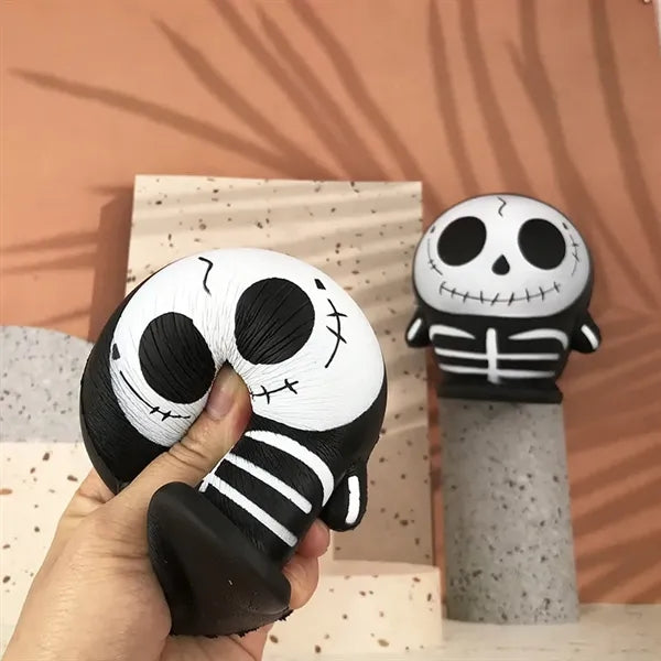 Halloween PU Skull Skeleton Toy Squishy Stress Reliever