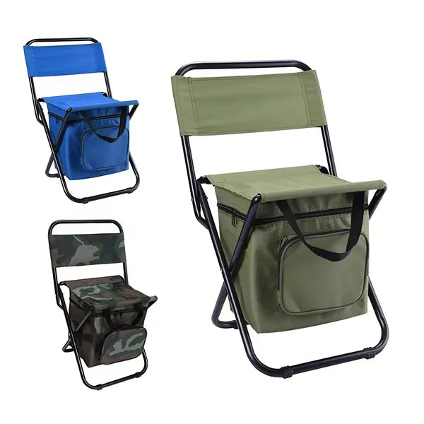 Foldable Camping Chair with Cooler Bag