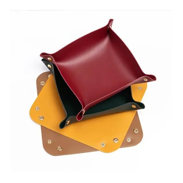 PU Leather Jewelry Valet Tray