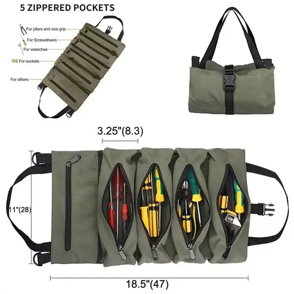 Hanging Tool Organizer Carrier Tote Roll Up Kit Bags