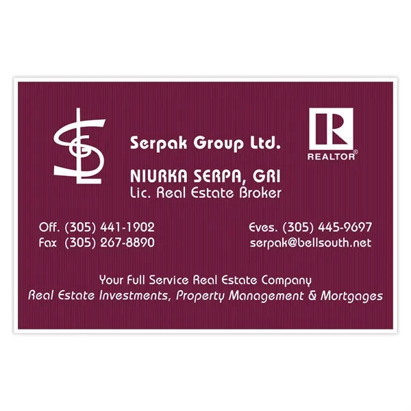 16" x 24" Yard Sign Corrugated Plastic