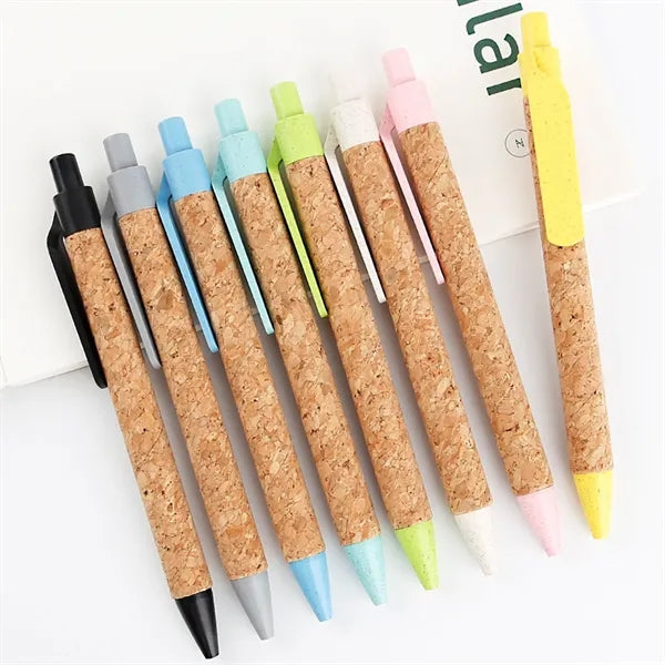 Wheat Straw Cork Retractable Ballpoint