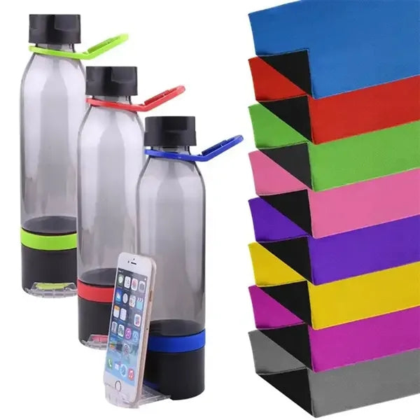 22oz PTE Plastic Water Bottle With Hook & Cooling Towel