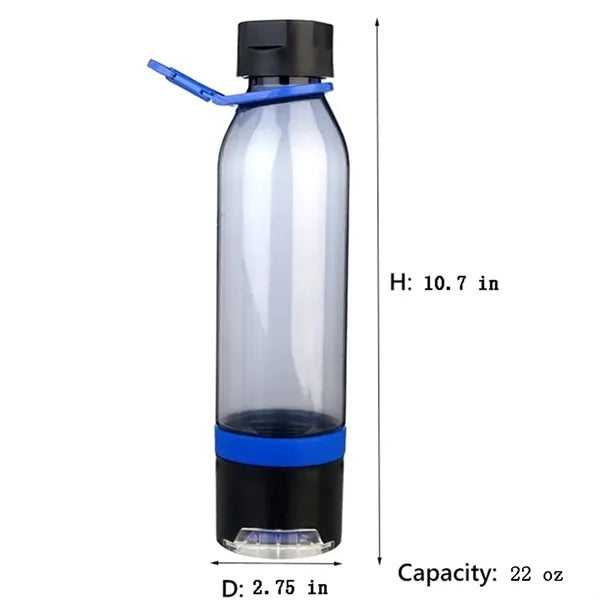 22oz PTE Plastic Water Bottle With Hook & Cooling Towel