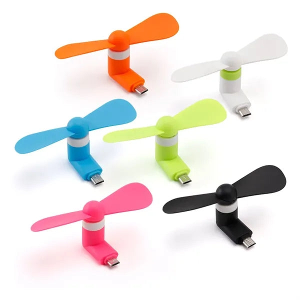 Mini Cell Phone Fan 3-in-1
