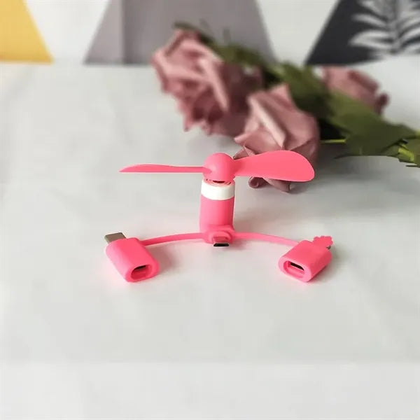 Mini Cell Phone Fan 3-in-1