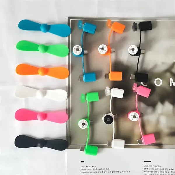 Mini Cell Phone Fan 3-in-1