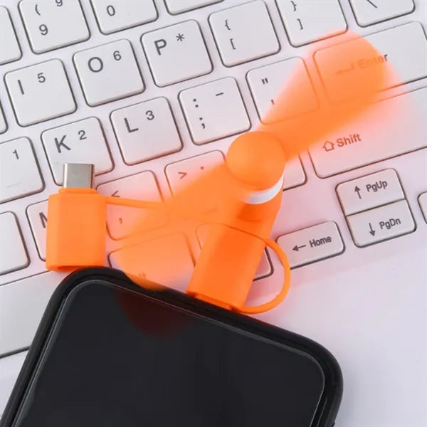 Mini Cell Phone Fan 3-in-1