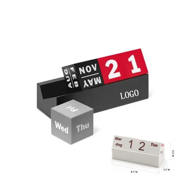 Daily Weekly Monthly Blocks Desk Perpetual Calendar Set