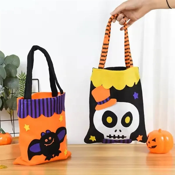 Kids Halloween Trick Or Treat Bags Bat Candy Bucket Basket