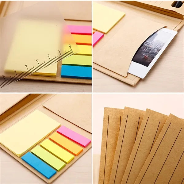 80 Pages Kraft Pocket Journal Notebook Paper Sticky Notes