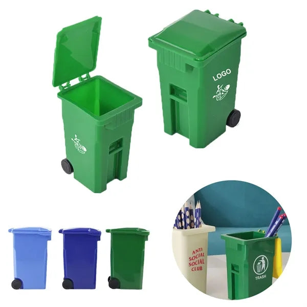 Mini Garbage Trash Can Pencil Holder