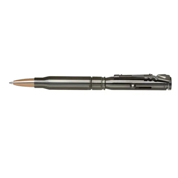 Bullet Shaped Metal Ballpoint Pen With Rifle Design Clip