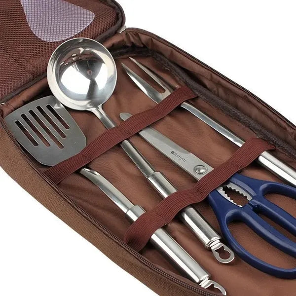 Camping Stainless Steel Cutlery Set of 8