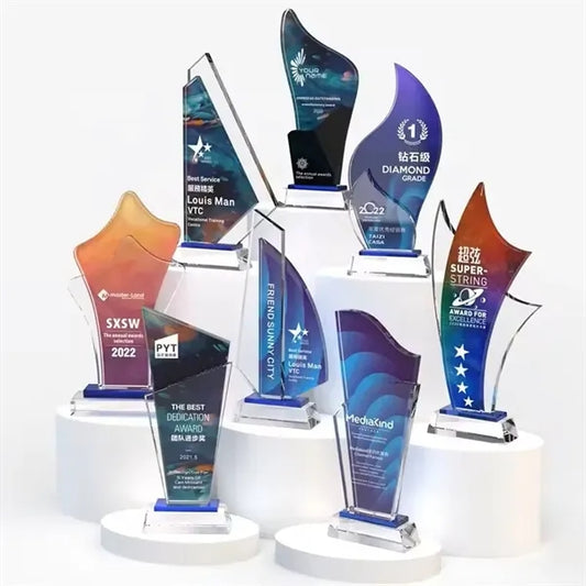 Award Plaque Craft Glass Crystal Trophy For Events