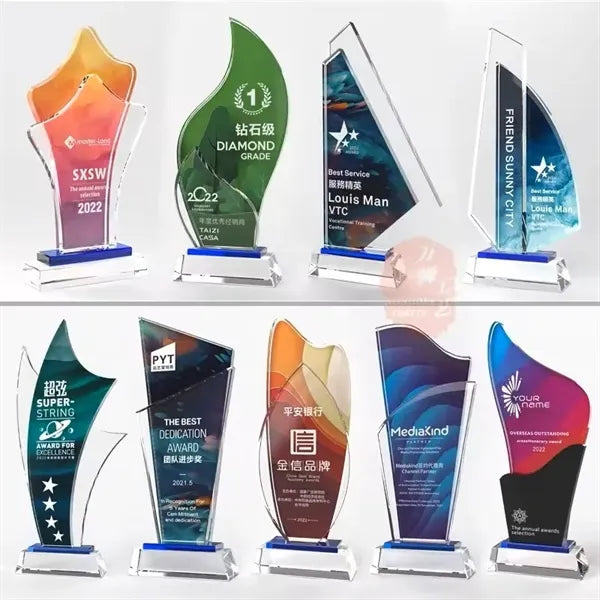 Award Plaque Craft Glass Crystal Trophy For Events
