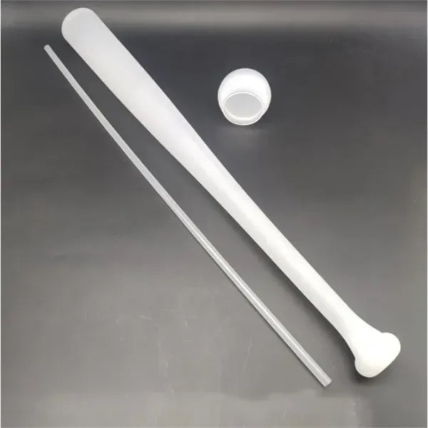 21 oz Baseball Bat Beer Drink Bottle w/ Straw and Lid