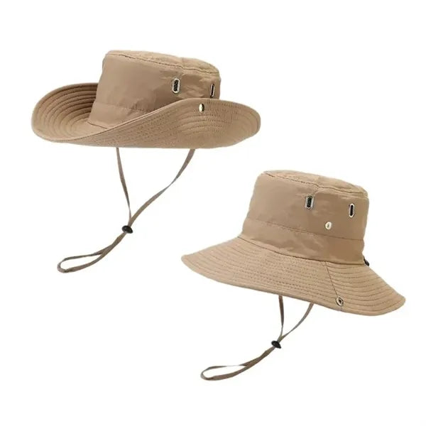 Fisherman Cap Wide Brim Bucket Hat for Fishing & Hiking