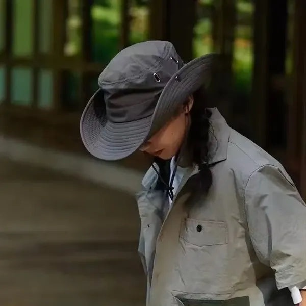 Fisherman Cap Wide Brim Bucket Hat for Fishing & Hiking