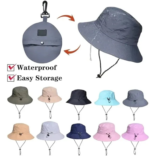Wide Brim Sun Cap Foldable Beach Bucket Men Hat