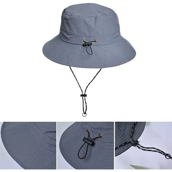 Wide Brim Sun Cap Foldable Beach Bucket Men Hat