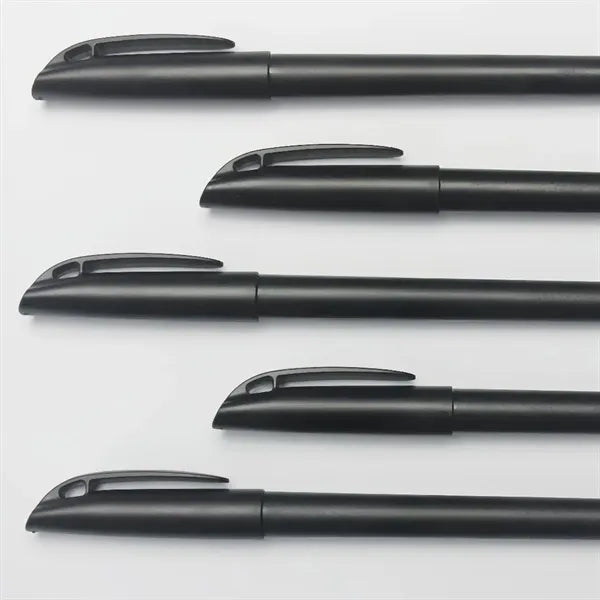 Promotion Plastic Rubber Coated Black Ink Ballpoint Pens