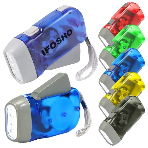 Portable Hand Crank Flashlight