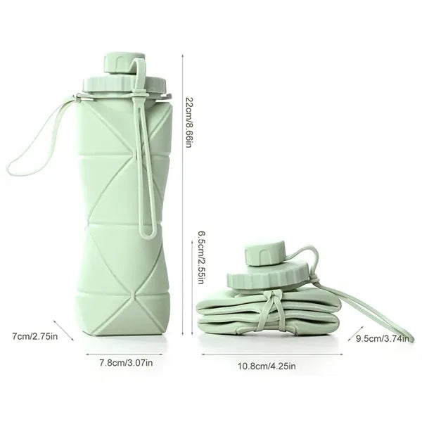 20 oz Silicone Collapsible Water Bottle