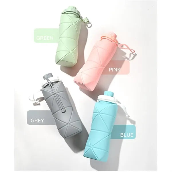 20 oz Silicone Collapsible Water Bottle