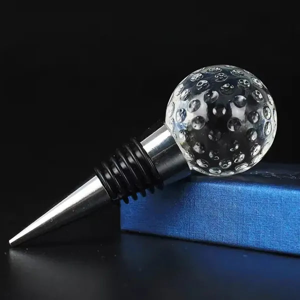 Golf Shaped Crystal Wine Bottle Stopper