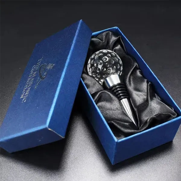 Golf Shaped Crystal Wine Bottle Stopper