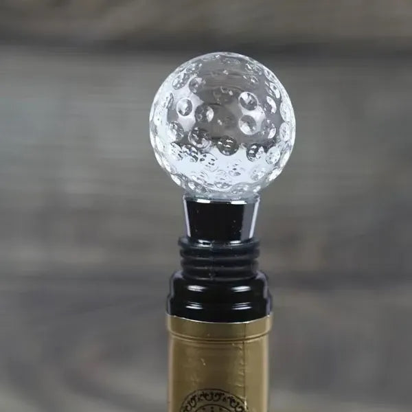 Golf Shaped Crystal Wine Bottle Stopper