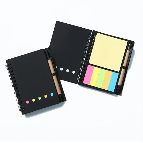 Notebook with Pen & Sticky Notes