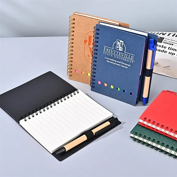 Notebook with Pen & Sticky Notes