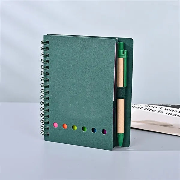 Notebook with Pen & Sticky Notes